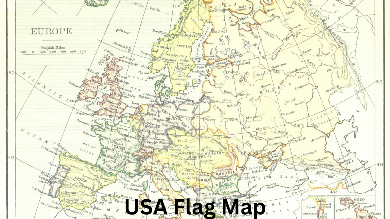 USA Flag Map